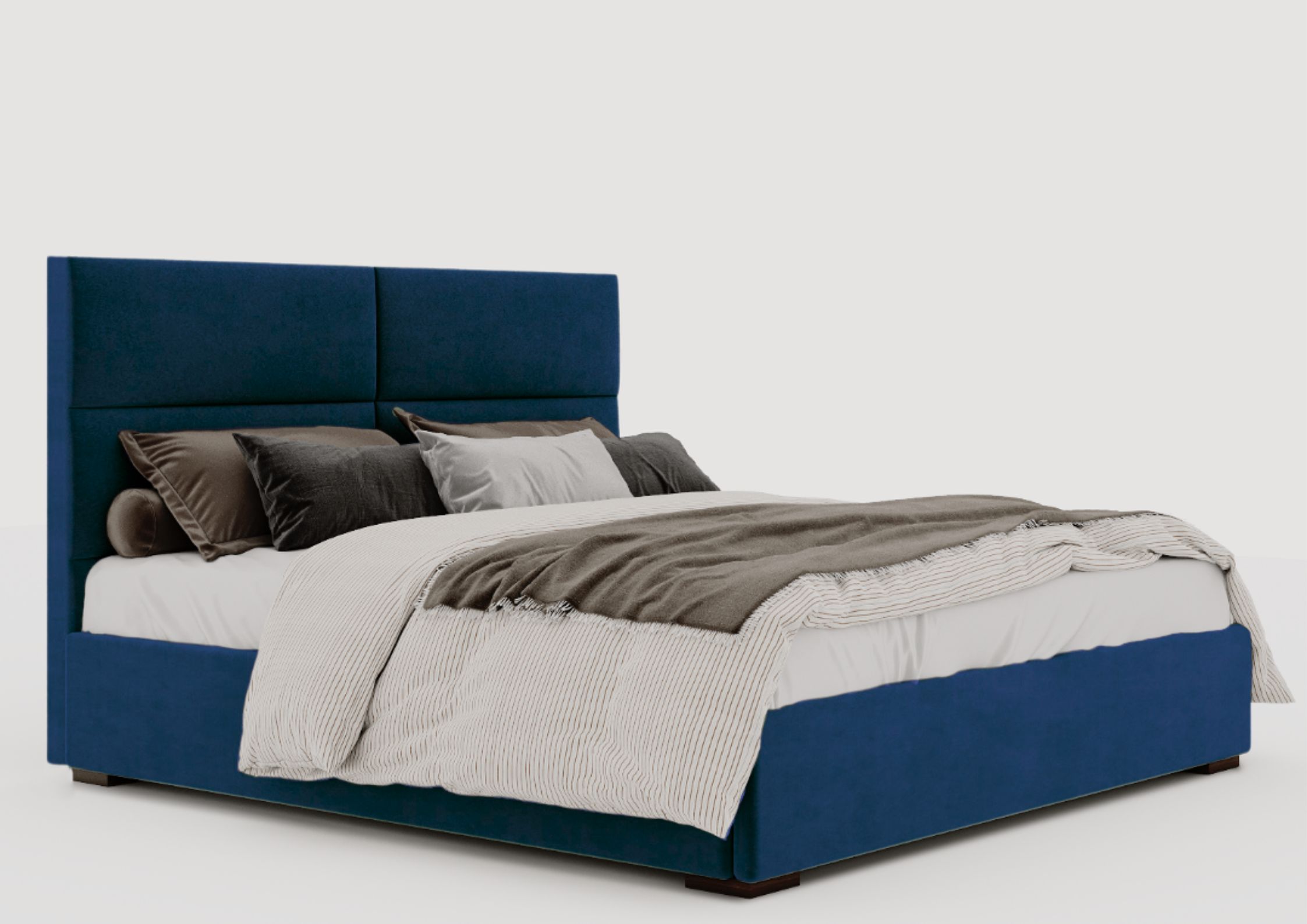 Granatowe łóżko 180x200cm